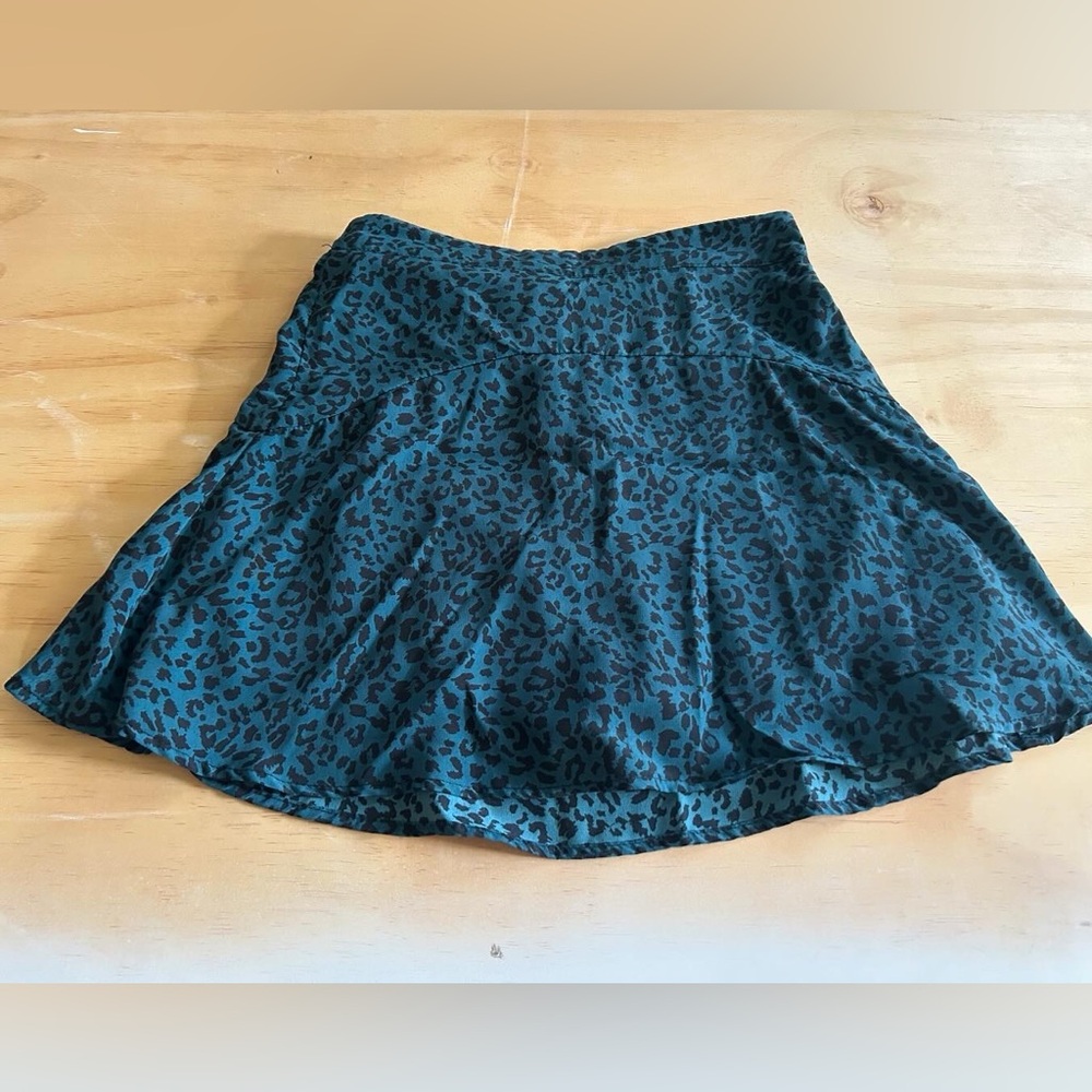Altar'd State blue and black cheetah print skirt Sz: Xs